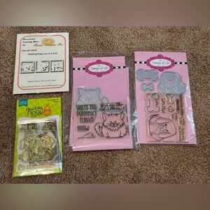 The Stamps of Life Cat and Dog Themed Stamp Sets - Lot of 4